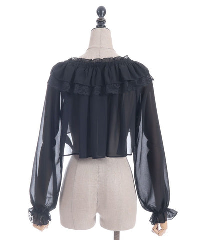 Off-Shoulder Chiffon Bolero