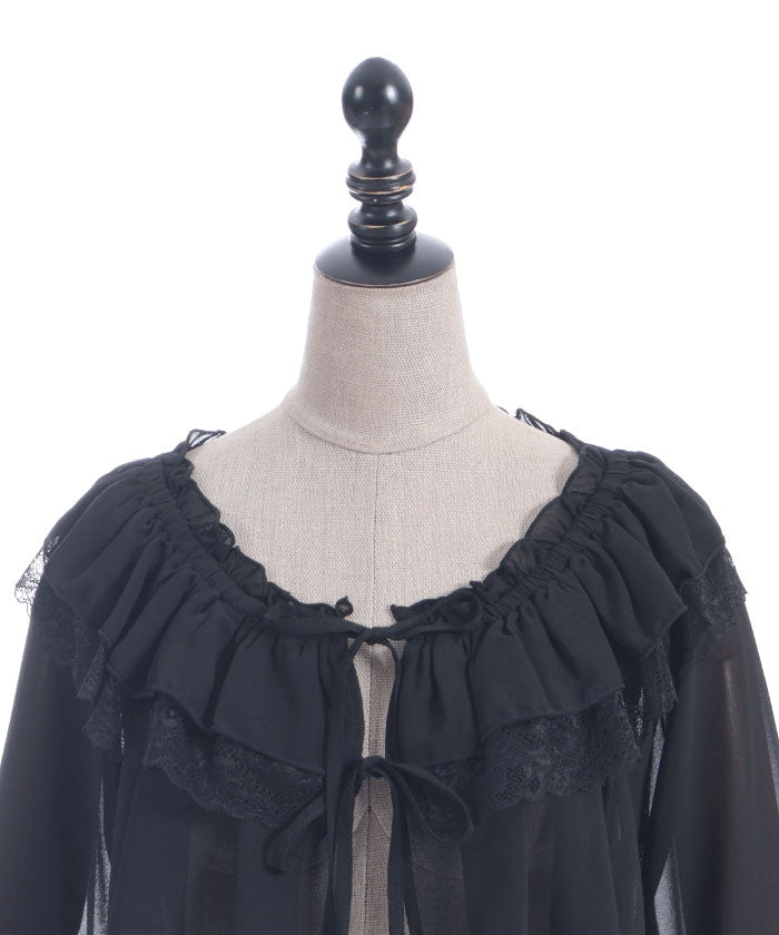 Off-Shoulder Chiffon Bolero