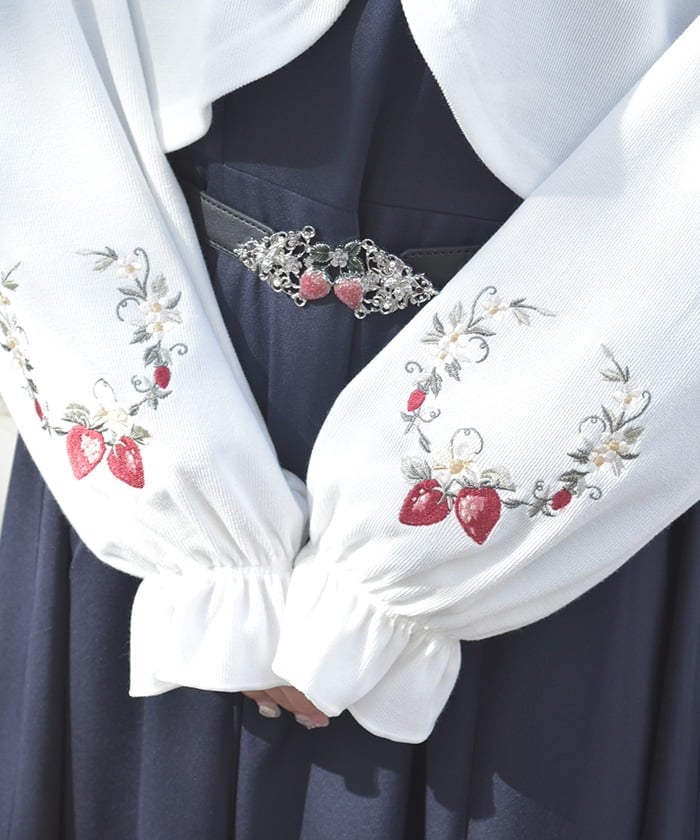 Strawberry Embroidery Bolero