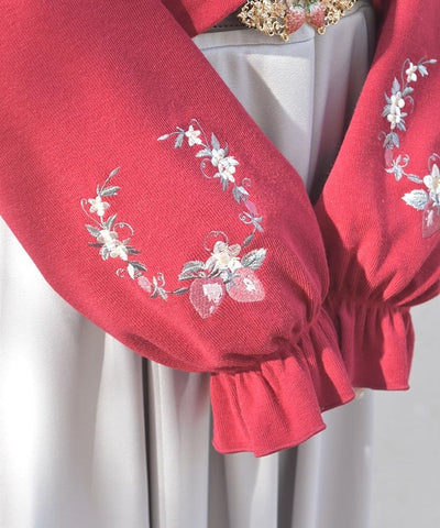 Strawberry Embroidery Bolero