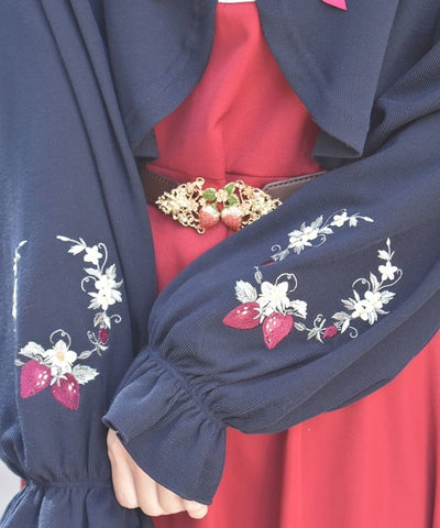 Strawberry Embroidery Bolero