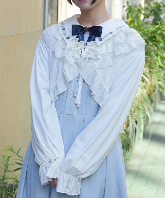 トップス mixing frills bolero Frill Cut-and-Sewn Bolero – axes femme from JAPAN