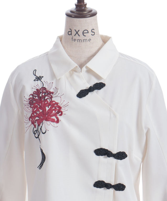 e_08様‪☆専用 Higanbana Embroidery Short Shirt – axes femme from JAPAN