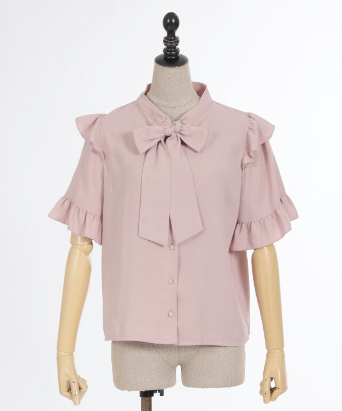 Frill Short Sleeve Blouse – axes femme from JAPAN