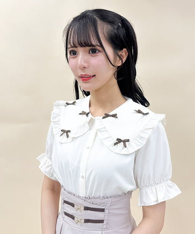 Petit Ribbon Big Collar Blouse