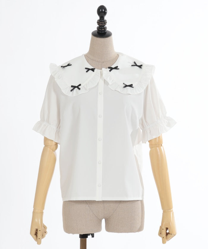 Petit Ribbon Big Collar Blouse