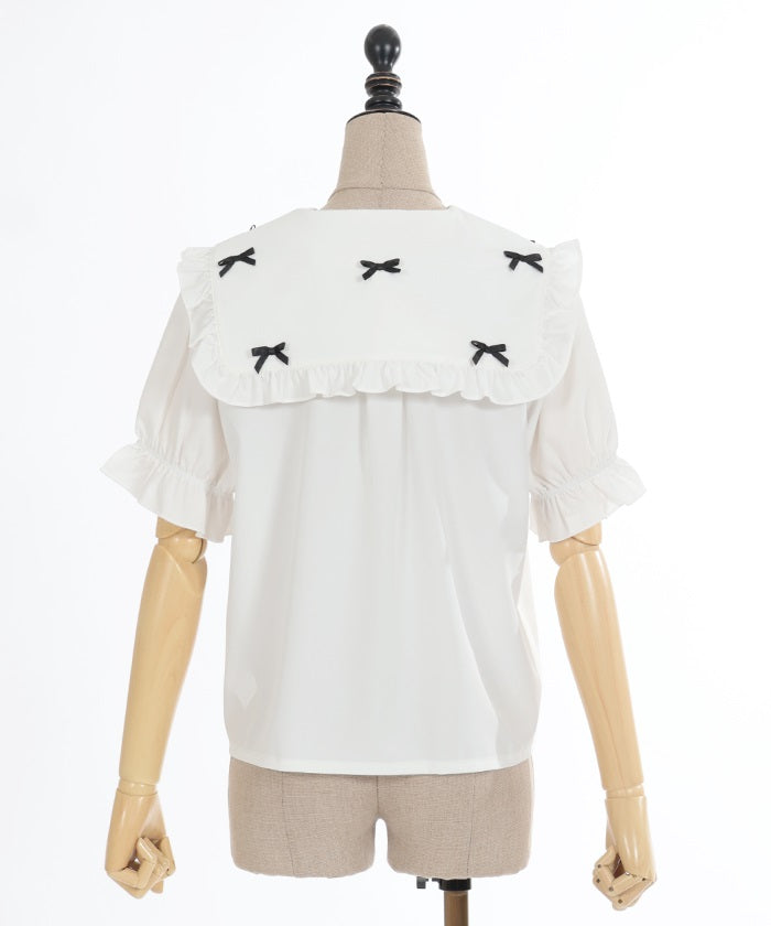 Petit Ribbon Big Collar Blouse