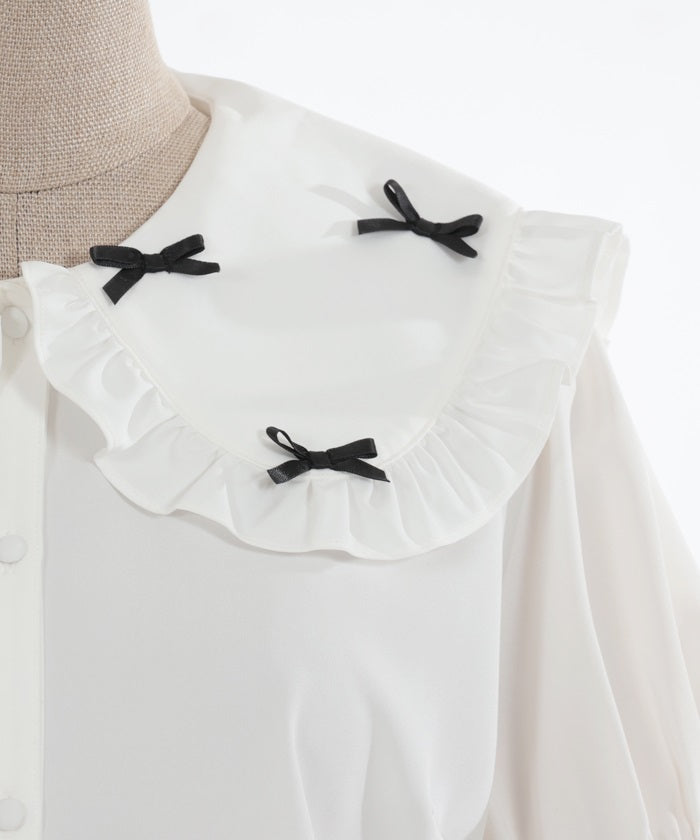 Petit Ribbon Big Collar Blouse