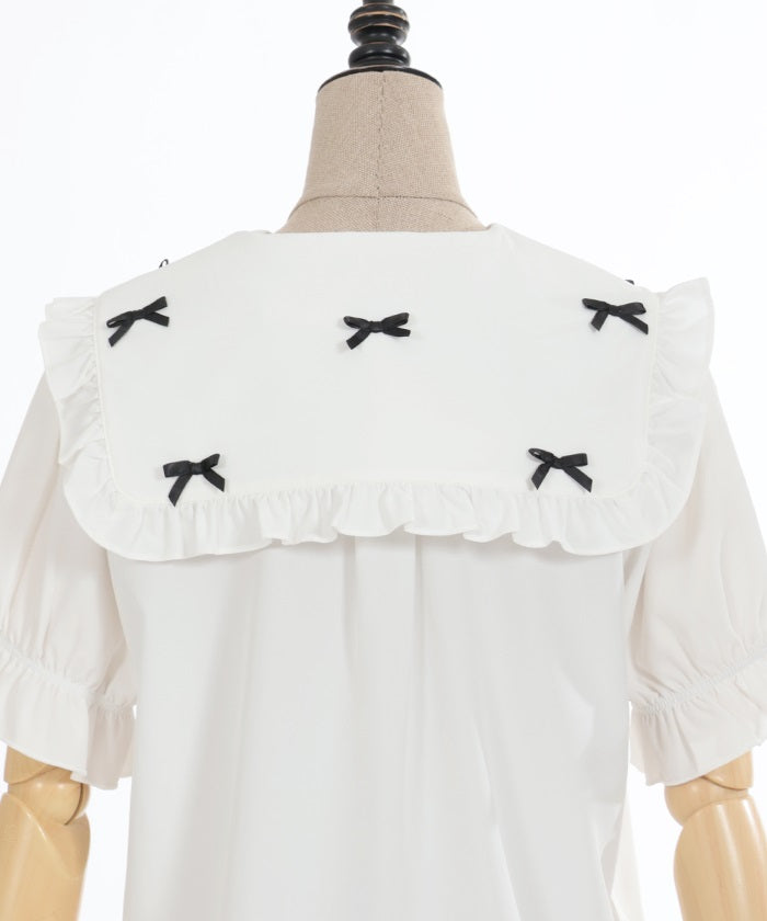 Petit Ribbon Big Collar Blouse