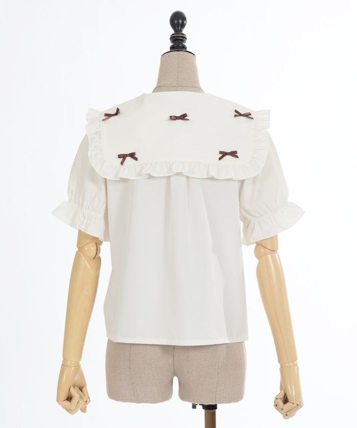 Petit Ribbon Big Collar Blouse