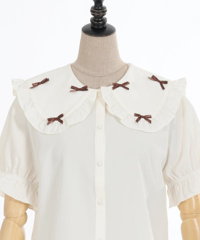 Petit Ribbon Big Collar Blouse