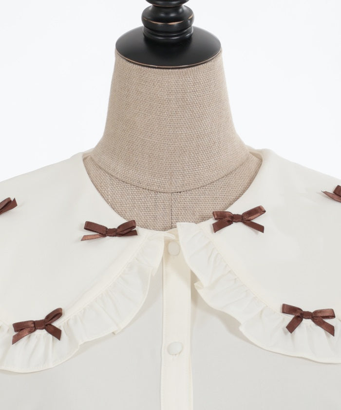 Petit Ribbon Big Collar Blouse