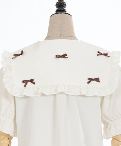 Petit Ribbon Big Collar Blouse