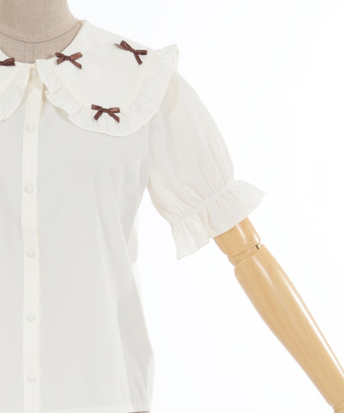 Petit Ribbon Big Collar Blouse