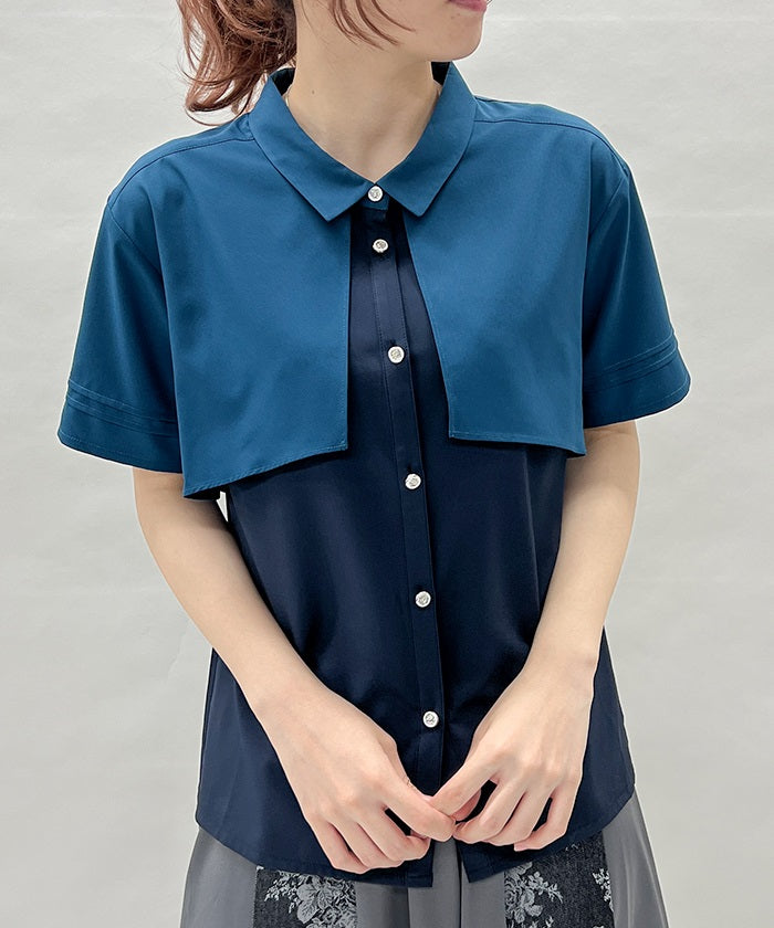 Bicolor Flap Design Shirt