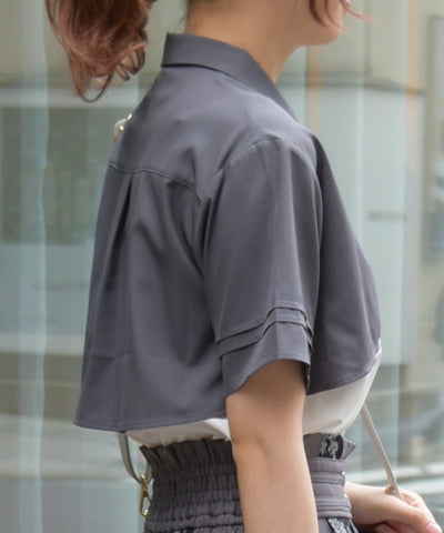 Bicolor Flap Design Shirt