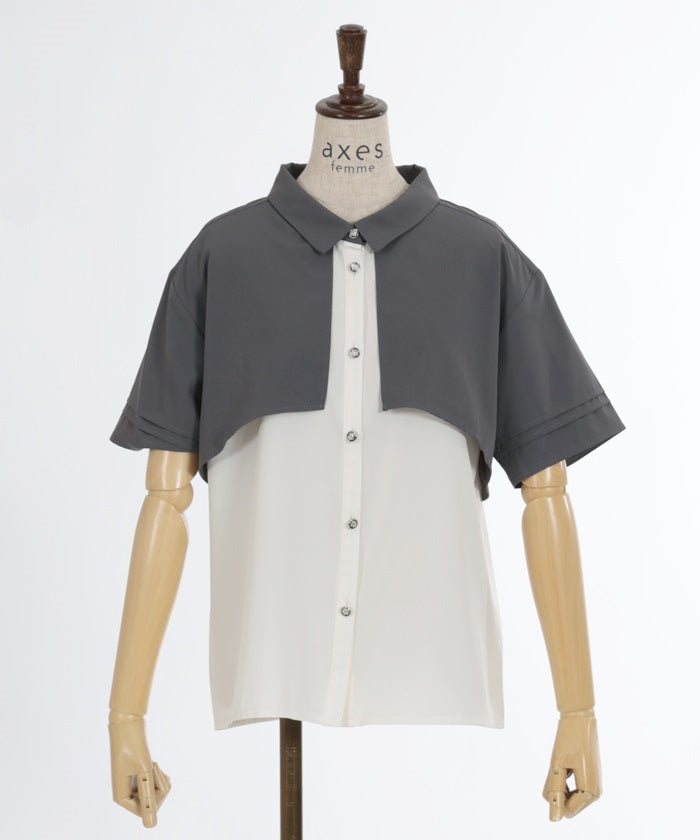 Bicolor Flap Design Shirt