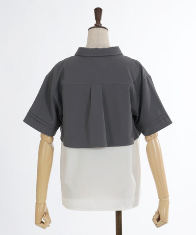 Bicolor Flap Design Shirt