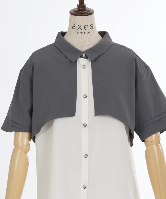 Bicolor Flap Design Shirt