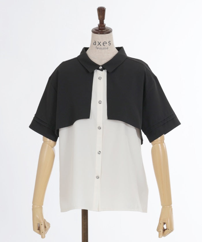 Bicolor Flap Design Shirt