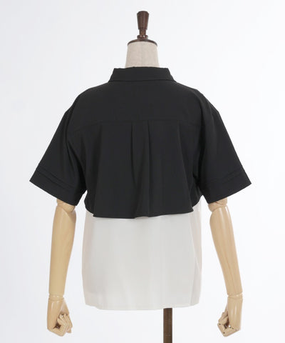 Bicolor Flap Design Shirt