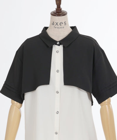 Bicolor Flap Design Shirt