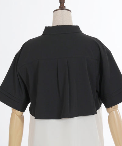 Bicolor Flap Design Shirt