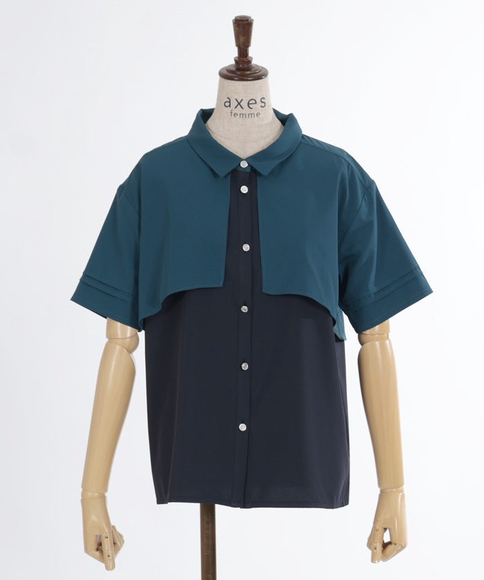 Bicolor Flap Design Shirt