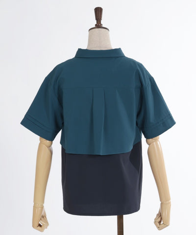 Bicolor Flap Design Shirt