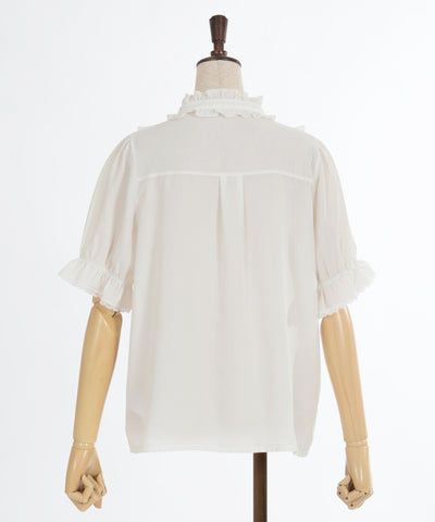 Rose Cameo & Jabot Blouse