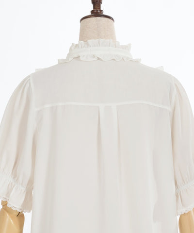 Rose Cameo & Jabot Blouse