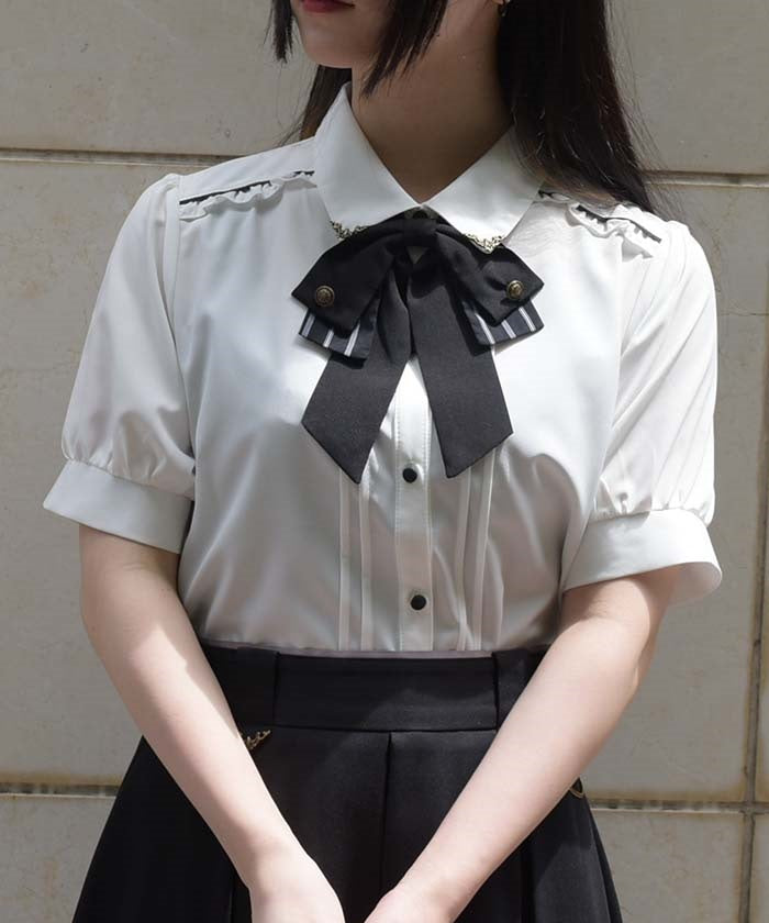 Classic Blouse with Ribbon Tie