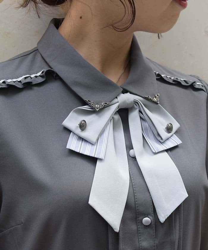 Classic Blouse with Ribbon Tie