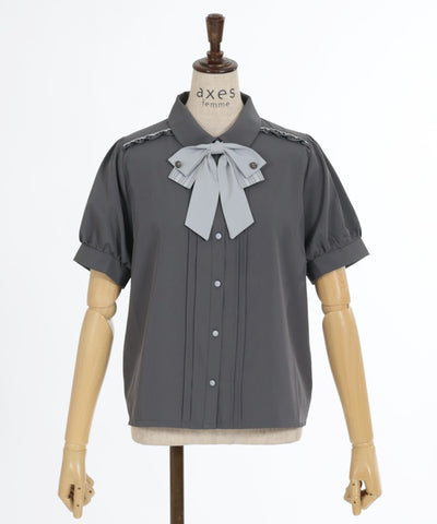 Classic Blouse with Ribbon Tie