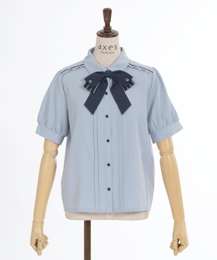 Classic Blouse with Ribbon Tie