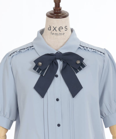 Classic Blouse with Ribbon Tie