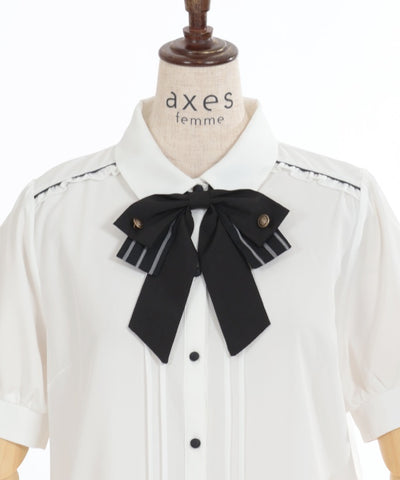 Classic Blouse with Ribbon Tie