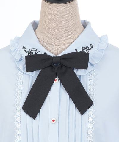 Mad Tea Party Embroidery Blouse