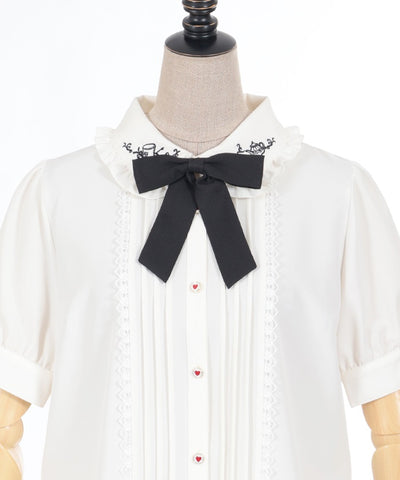 Mad Tea Party Embroidery Blouse