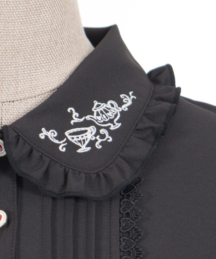 Mad Tea Party Embroidery Blouse