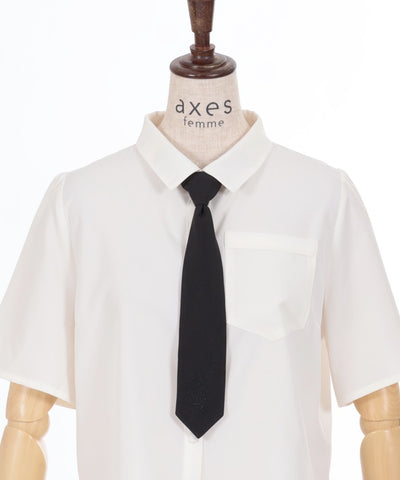 Cropped Shirt with Necktie