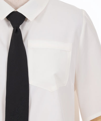 Cropped Shirt with Necktie