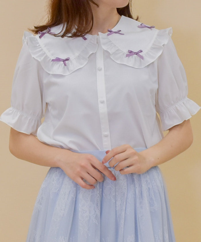 Petit Ribbon Big Collar Blouse