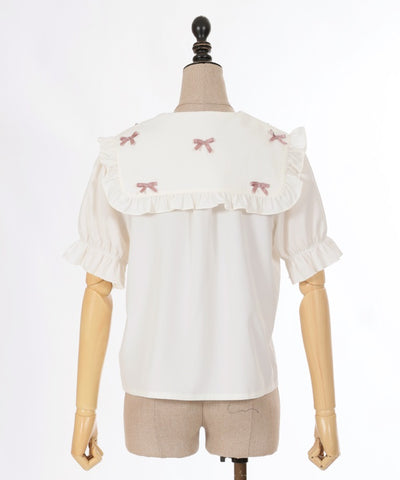 Petit Ribbon Big Collar Blouse