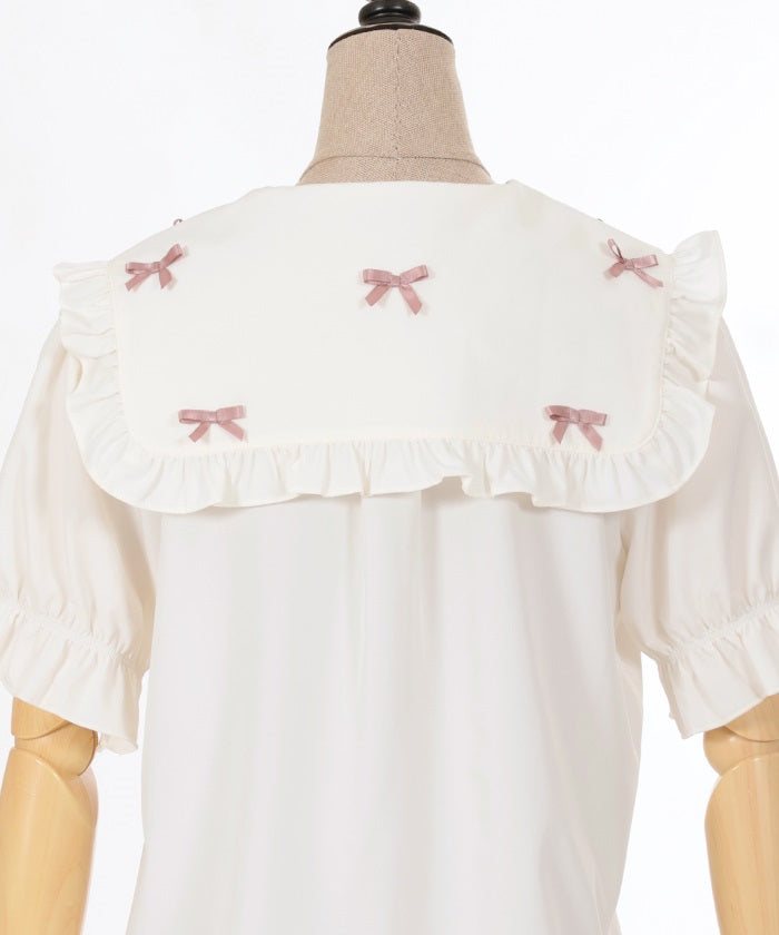 Petit Ribbon Big Collar Blouse