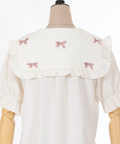 Petit Ribbon Big Collar Blouse