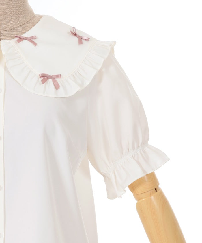 Petit Ribbon Big Collar Blouse