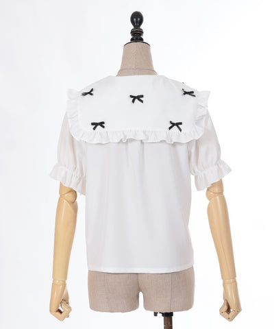 Petit Ribbon Big Collar Blouse