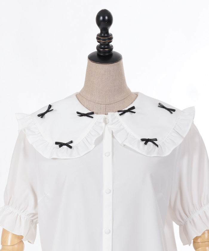 Petit Ribbon Big Collar Blouse