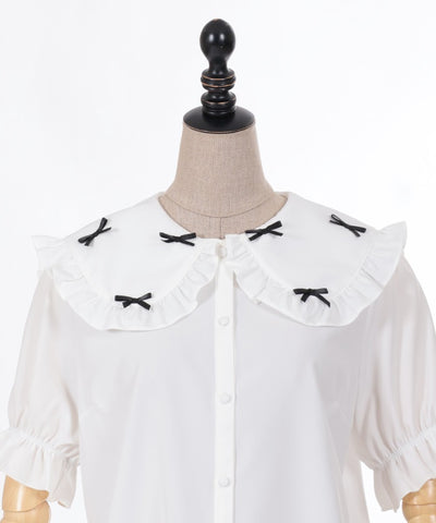 Petit Ribbon Big Collar Blouse